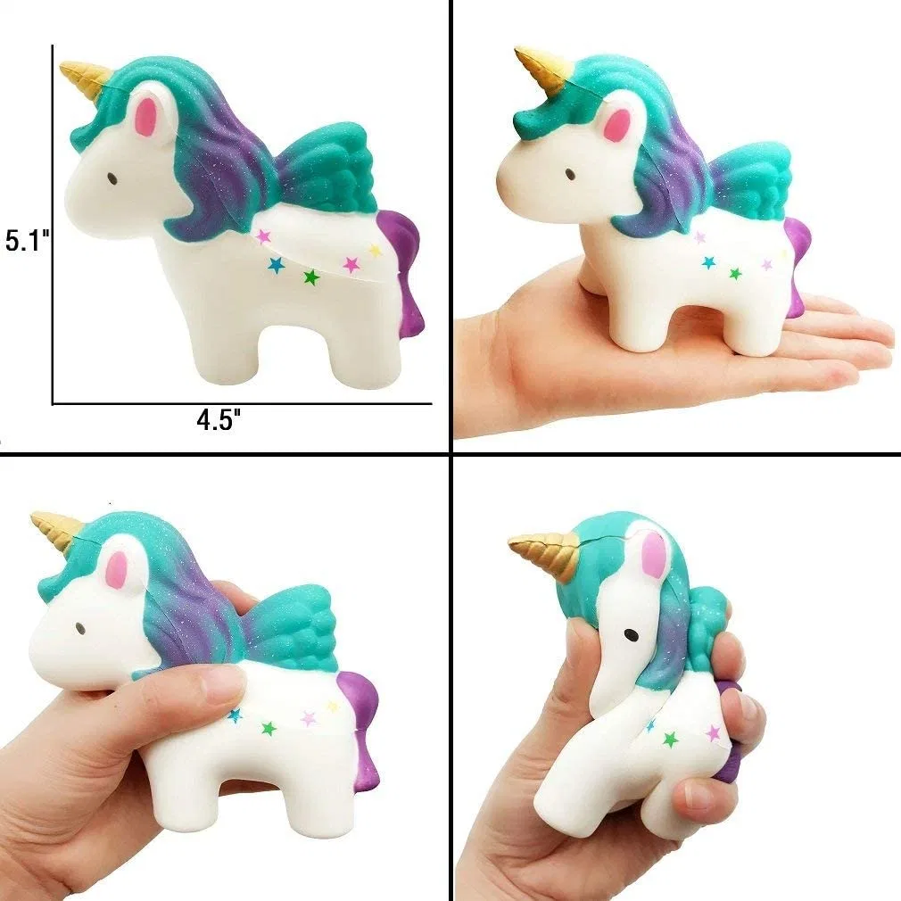 Squishies Toy Jumbo Slow Rising Unicorn Horse Cake Unicorn Donut Panda Spoon Cat Set for Kids Party Favors Stress Relief Toys